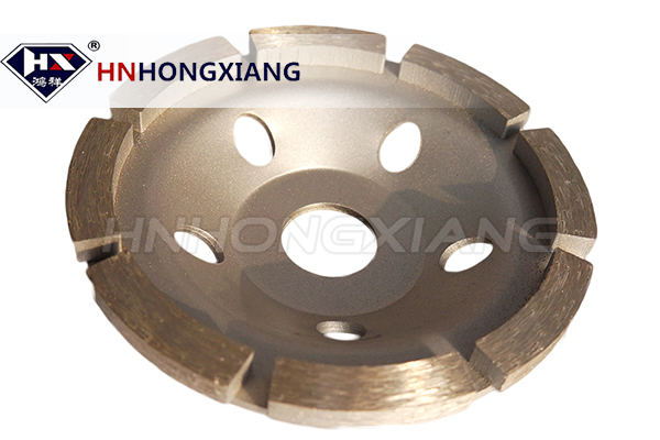 Single row diamond cup wheel