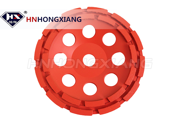 Double row diamond cup wheel